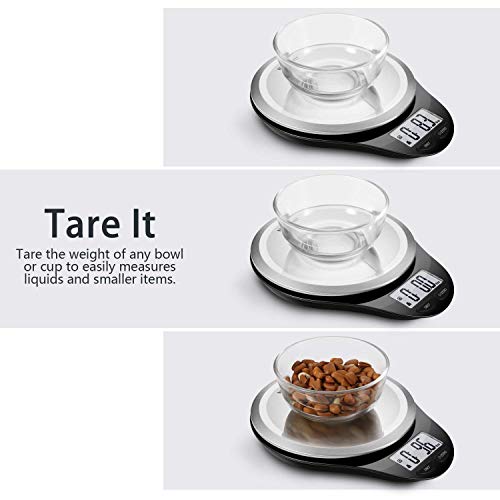 NUTRI FIT Food Scale Digital Kitchen Scale Weight Grams and Ounces Black - color: State Black