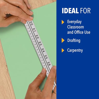 Westcott Aluminum Yard/Meter Stick, 39-Inch/100cm, Silver, Model: YMS-1