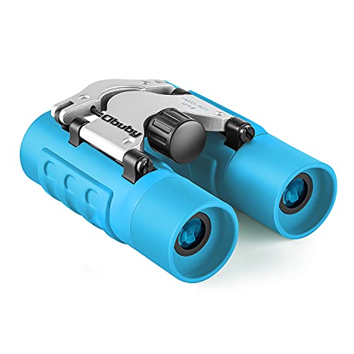 Real Binoculars for Kids Gifts for 3-12 Years Boys Girls 8x21 High-Resolution Optics Compact Toy Binocular for Bird Watching,Travel, Camping - color: Sky Blue