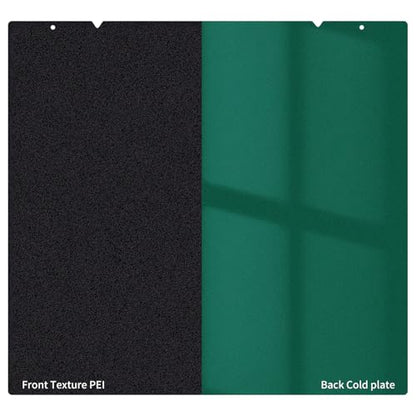 Double Sided Prusa Core One Cool Plate and Black Textured PEI Sheet 254x241mm - size: 254x241mm