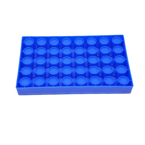 3 Pcs Vial Rack, 40 Holes for 10mL HPLC Sample Bottles, 23mm Diameter - color: Blue, size: 23mm