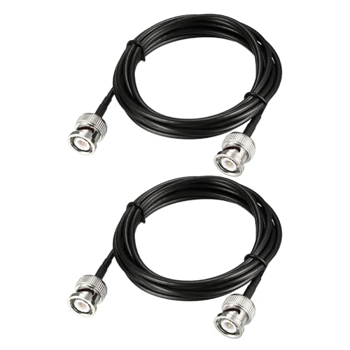 uxcell BNC Male to Male Coaxial Jumper Cable 50 Ohm 6.6 Feet RG174 2pcs - size: 6.6 Feet