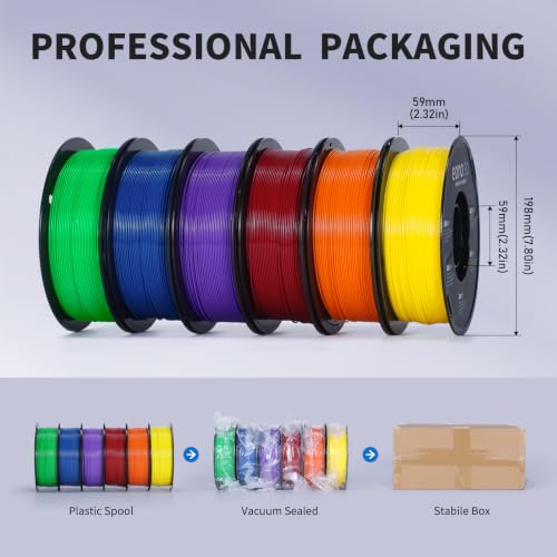 PETG Filament 1.75mm 6kg Multi Color 3D Printer Filament - color: Multicolor Petg 1kg*6
