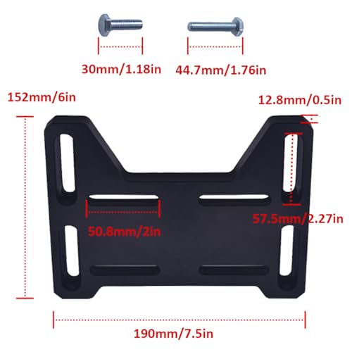 Mini Bike Engine Mount Plate for Predator 212 196 224cc Black - size: Black, style: Machined
