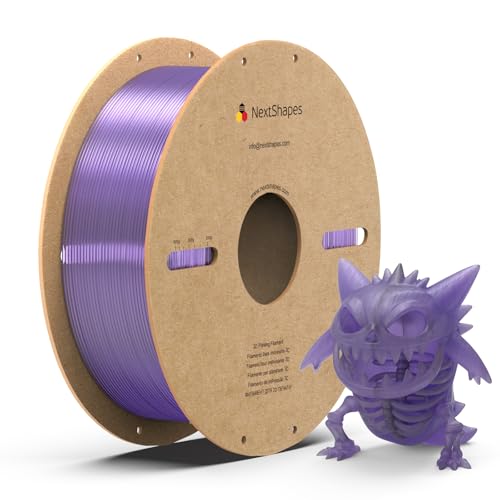 NextShapes PETG 3D Printer Filament 1.75mm,1KG Cardboard Spool - color: Transparent Purple