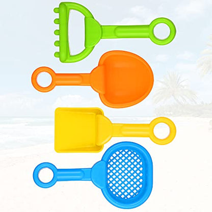 Skylety 8 Pcs Sand Shovels for Kids Beach Toys Plastic Rake Sifter,None - style: Fresh Style