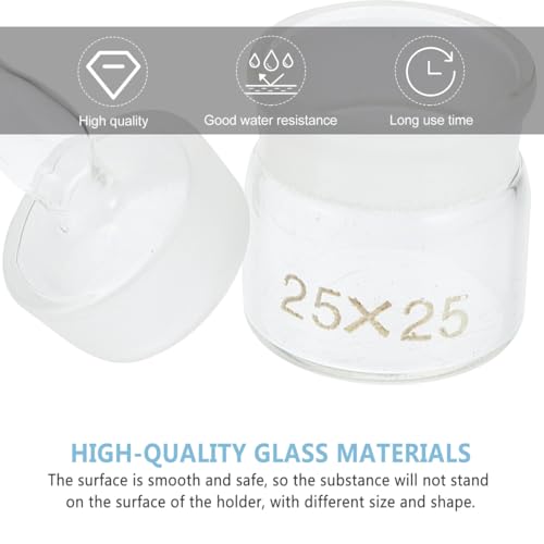 Experiment Weighing Bottles with Lids 5-Pack Borosilicate Glass Lab Weighing Jar Set 1.96X0.98X0.98In Durable Chemistry Sample Weighing Holder for Scientific Research