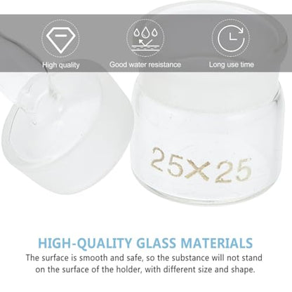 Experiment Weighing Bottles with Lids 5-Pack Borosilicate Glass Lab Weighing Jar Set 1.96X0.98X0.98In Durable Chemistry Sample Weighing Holder for Scientific Research