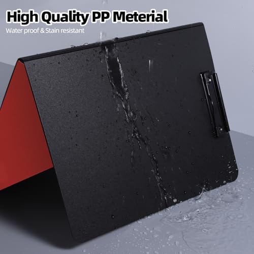 FRETONBA Clipboard Folder, A4 Foldable Red - style: 1Pack- Red