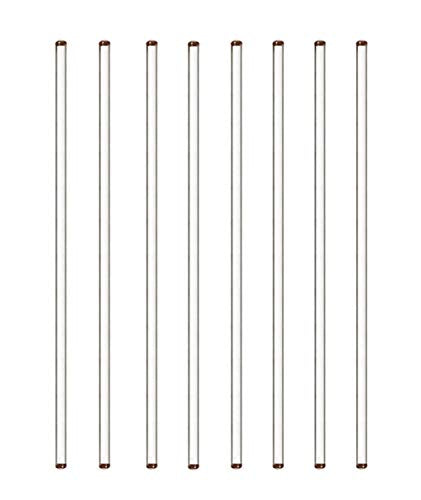 Glass Stick 12" Length Stir Rod with Both Ends Round 8pcs/pk