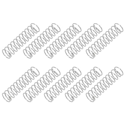 PATIKIL Compression Spring, 0.3mm Wire Dia x 4mm OD x 15mm L, 10 Pcs 304 Stainless Steel Mechanical Extension Small Springs Pen Springs Assortment Kit for Shop and Home Repairs - size: 0.3x4x15mm