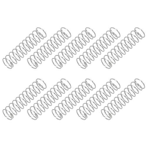 PATIKIL Compression Spring, 0.3mm Wire Dia x 4mm OD x 15mm L, 10 Pcs 304 Stainless Steel Mechanical Extension Small Springs Pen Springs Assortment Kit for Shop and Home Repairs - size: 0.3x4x15mm