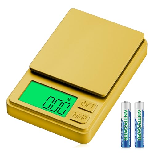 1000g Gram Scale, Diyife 0.01g Precision Pocket Scale with Backlit LCD - color: Gold