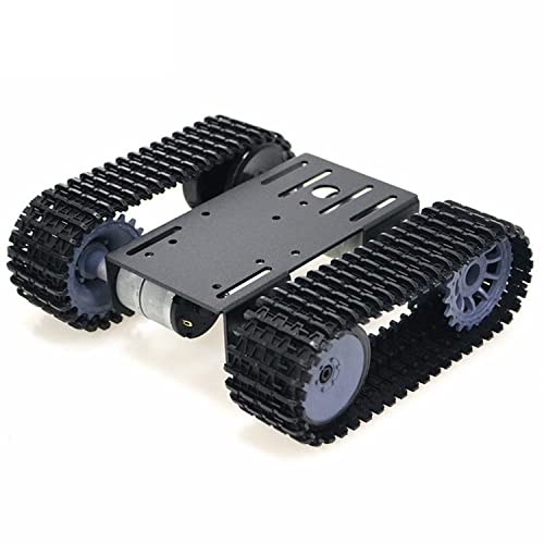 Premium Robot Tracked Car Chassis Kits with 2pcs DC Motor, Caterpillar Moving Robotic Tank Platform with 2pcs Tracks for Arduino Raspberry Pie Microbit Python DIY