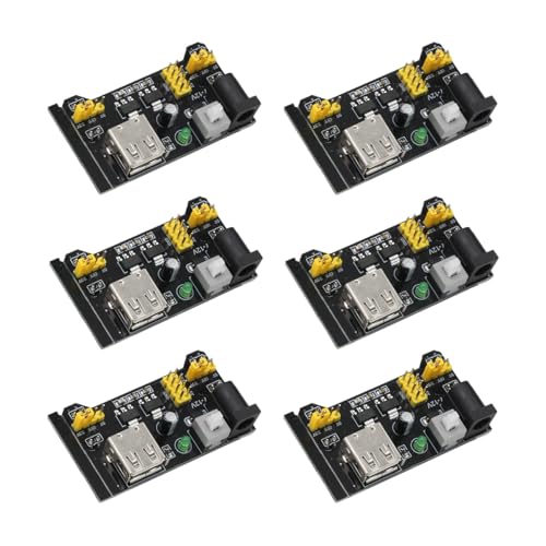 6pcs 3.3V/5V Dual Output Power Module MB-102 Power Supply Board DC Regulated Module for Arduino