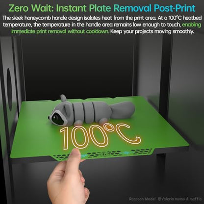 BIQU CryoGrip Pro Glacier Build Plate for Snap-Maker U1 3D Printer - color: Glacier-Green, size: 276*301MM-U1, style: Glacier