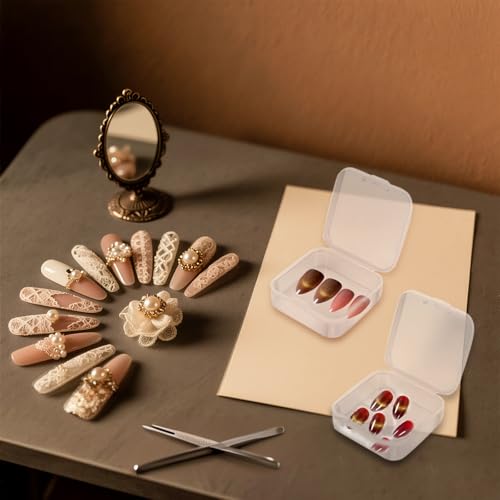 Guyuyii 30 PCS Clear Bead Organizer Box, Small Storage Containers with Lids - size: 31 Pcs