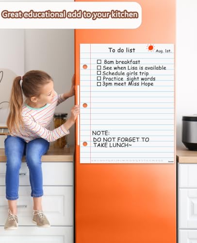 Dry Erase Giant Sized Magnetic Notebook Paper, Lined Paper 22" x 28" - size: 22" x 28"