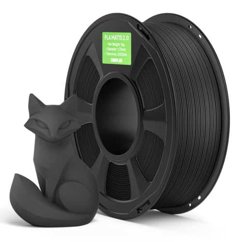 Matte PLA 2.0 Filament 1.75mm, 1KG Grey Black - color: 1*2.0 Grey Black