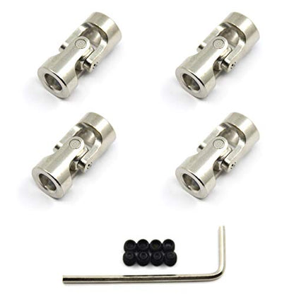 4 Pcs 6mm to 6mm Universal Joint Shaft Coupling for Motor - size: 6-6mm