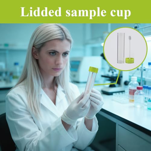 Stool Sample Collection Kit,25-30ml Screw Top Sample Jar with Spoon ﻿ - color: GREEN