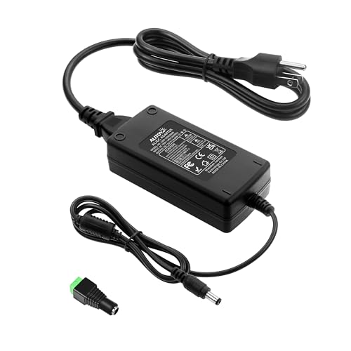 ALITOVE DC 12V 5A Power Supply Adapter Converter Transformer 60W AC 100-240V Input with 5.5x2.5mm DC Output Jack for 5050 3528 LED Strip Module Light - size: 1 Pack