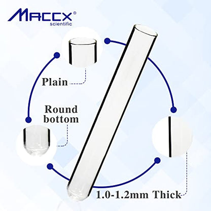 20ml Glass Test Tubes, Dim.20x150mm, Pack of 50, Borosilicate Glass Material, TTG020-050 - style: 50pcs of Vol.20ml(20x150mm)
