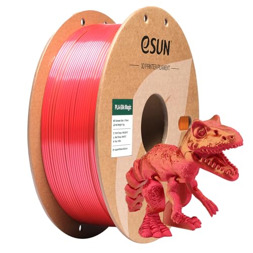eSUN Silk PLA 3D Printer Filament 1.75mm Red Gold Dual Color Filament - color: Red Gold
