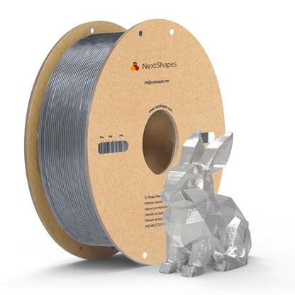 NextShapes PETG 3D Printer Filament 1.75mm,1KG Cardboard Spool - color: Clear