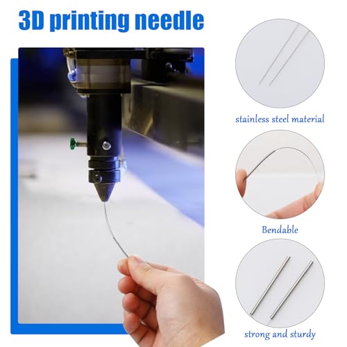 120 Pieces 3D Printer Nozzle Cleaning Needles, 3D Printer Nozzle Cleaning Kit 0.4 Mm Stainless Steel Needles Cleaner 3D Printer Nozzle Cleaner 3D Printer Accessory - color: 0.4mm / 120 Pieces