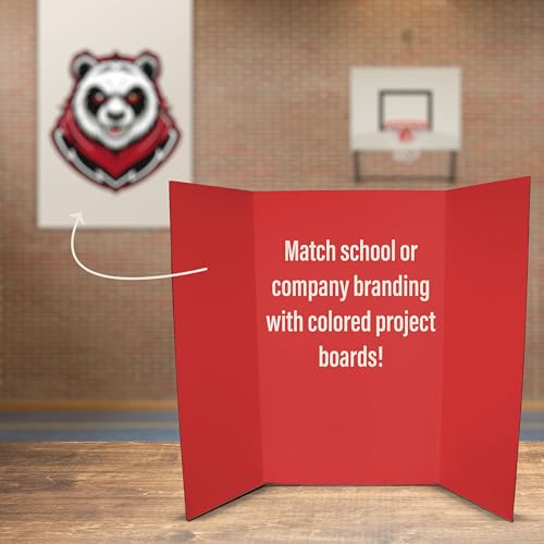 Flipside Products 36” x 48” Project Boards for Presentations, Science Fair, School Projects, Event Displays and Trifold Picture Board, Proudly Made in USA - Red - 10 Pack - color: Red, size: 10 Pack