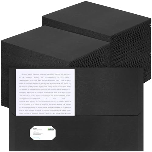Harloon 75 Pack Black Two Pocket Paper Folders Bulk, Letter Size - color: Black