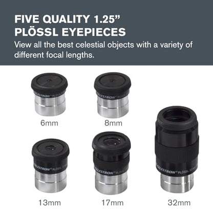 Celestron Eyepiece, Barlow & Filter Telescope Accessory Kit – 1.25" Barrel