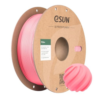 eSUN PLA+ Filament 1.75mm, 3D Printer Filament PLA Plus, Dimensional Accuracy +/- 0.03mm, 1KG Spool (2.2 LBS) 3D Printing Filament for 3D Printers, Pink - color: L-pink, size: 1KG
