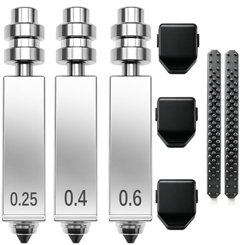 3PK 0.25+0.4+0.6mm Nozzle for Anycubic Kobra X/Kobra 4 Nozzles Integrated Hardened Steel Quick Release Nozzle Nozzle Wiper Assembly Kobra X/Kobra 4 3D Printer Accessories Anycubic ACE 2 Pro - color: 0.25+0.4+0.6MM Nozzle Kit