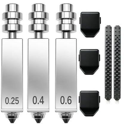 3PK 0.25+0.4+0.6mm Nozzle for Anycubic Kobra X/Kobra 4 Nozzles Integrated Hardened Steel Quick Release Nozzle Nozzle Wiper Assembly Kobra X/Kobra 4 3D Printer Accessories Anycubic ACE 2 Pro - color: 0.25+0.4+0.6MM Nozzle Kit