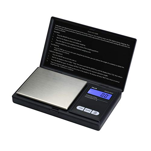 American Weigh Scales Digital Pocket Scale 600g x 0.1g with LCD Display Gram, Ounce, Carat, Grain for Coins, Jewellery, Gemstones, Metals, Kitchen, Food & Medicines – Black - color: Black, size: 600g x 0.1g