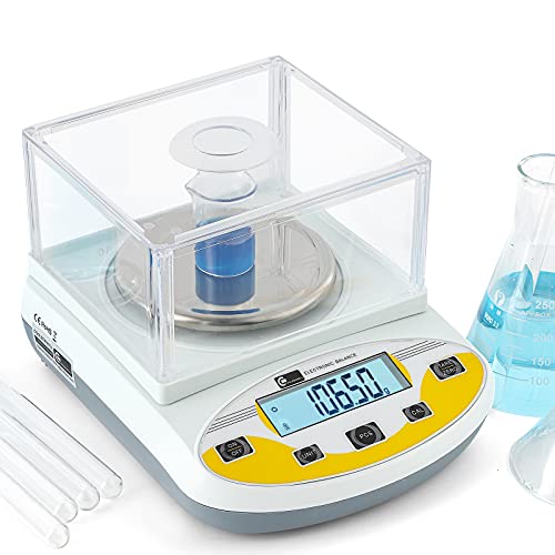 CGOLDENWALL Lab Scale 3000gX0.01g Analytical Electronic Balance Digital Laboratory Scale Precision Jewelry Scales Kitchen Weighing Scales 0.01g Calibrated 110V (3000g, 0.01g) - size: 3000g