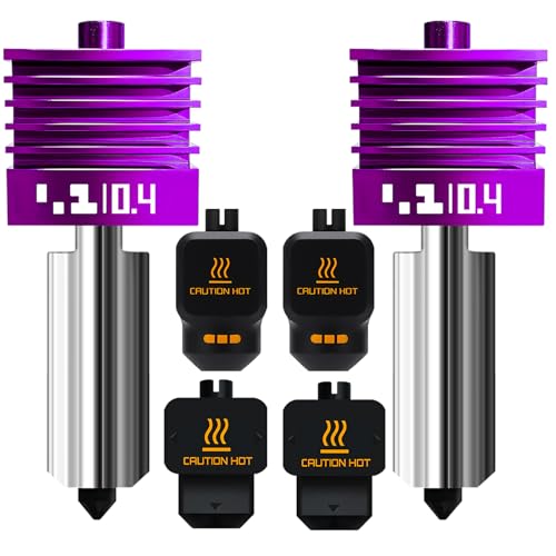 2PK MPVD Hotend 0.4mm for Bambu Lab X2D/P2S H2/A1 Series Nozzle Upgrade Nano-Coating Anti-Stick Filament High Hardness 2800HV for Bambu lab X2D P2S Nozzle Bambu Lab H2S Hotend - color: 2 PK 0.4mm Hotend Kit