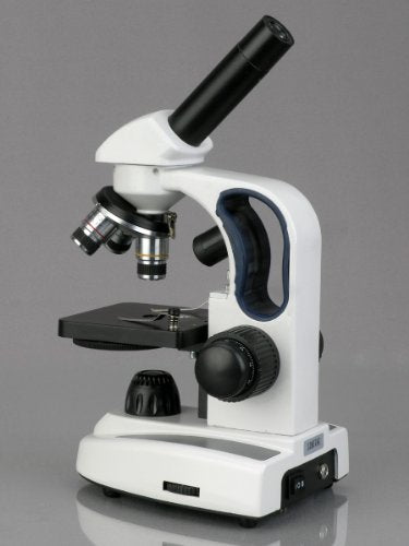 AmScope M158-2L Cordless Compound Monocular Microscope, WF10x Eyepiece