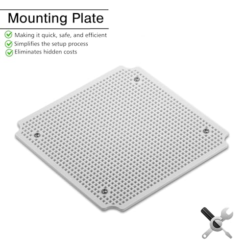 QILIPSU Outdoor Junction Box IP67 Waterproof Project Box ABS Plastic Weatherproof Electrical Enclosure Gray Cover (7.9"x7.9"x3.7") - color: Grey Cover, size: 7.9"x7.9"x3.7"