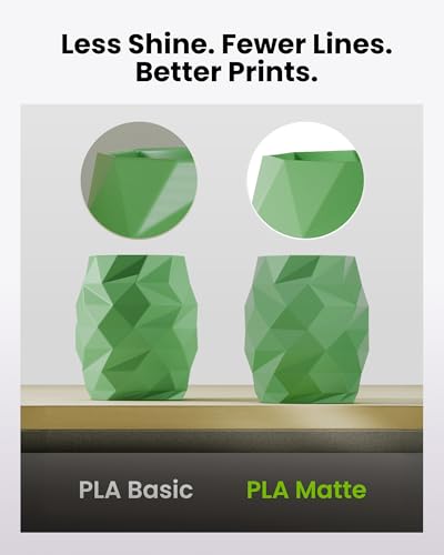 Matte PLA Filament with Quick-Swap Reusable Spool 1kg (2.2lbs), 1.75mm 3D Printing Filament, Compatible with Bambu Lab 3D Printers – Grass Green - color: Matte Grass Green With Spool
