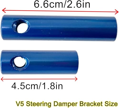 Steering Damper Mounting Bracket Kit Compatible with V5 11 inch Electric Scooter, Motorcycle Stabilizer Mount, Easy-Install Damper Bracket for V5 Scooters & Motorcycles (Blue) - color: Blue