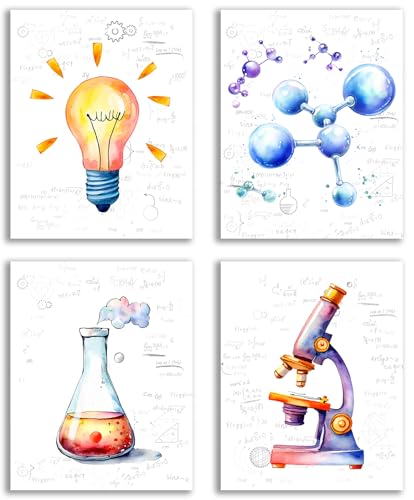 Chemistry Wall Art Interesting Science Explore Canvas Poster 8x10Inch - color: 8x10inch (Unframed)i