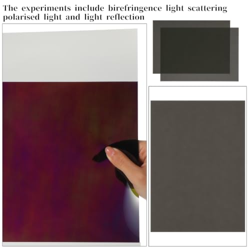 2 Pack Polarizing Film Polarized Film Sheets A4 7.8x11.8 inch Non-Adhesive