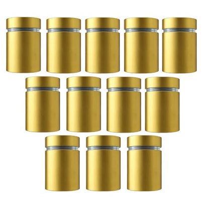 Sign Standoff Screws 3/4" x 1" Stainless Steel Stand Offs Wall Mounts Gold - color: Gold, size: 3/4x1 in
