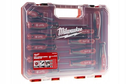 Milwaukee Set of 12 Tri-Lobe Screwdrivers 4932472003,Red