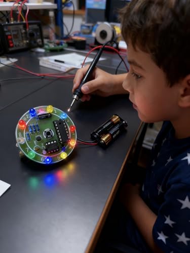 Soldering Practice Kit DIY Electronics Learning Board Shake to Spin Lucky Wheel