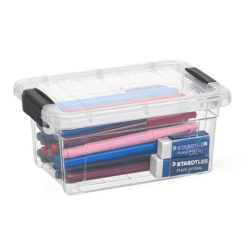 Superio 1.85 Quart Clear Plastic Storage Boxes with Lids, Stackable Organizer Containers, BPA-Free Storage Bins for Home, Office, School & Dorm, 1 Pack - size: 1.85 Quart