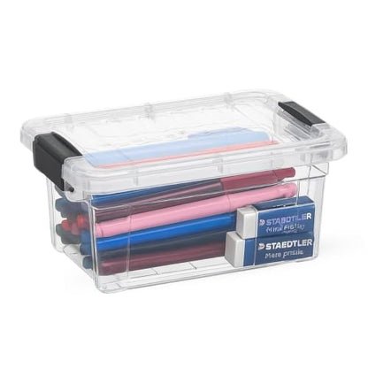 Superio 1.85 Quart Clear Plastic Storage Boxes with Lids, Stackable Organizer Containers, BPA-Free Storage Bins for Home, Office, School & Dorm, 1 Pack - size: 1.85 Quart